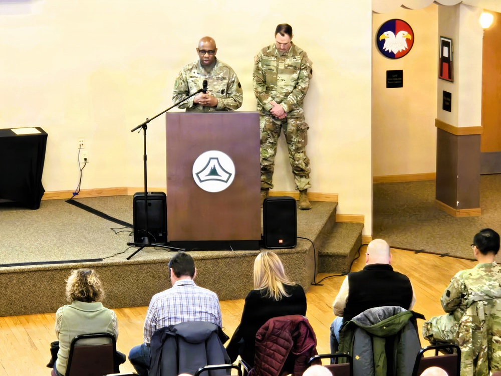 U.S. Army Garrison-Fort McCoy leaders hold first town hall for workforce of 2026