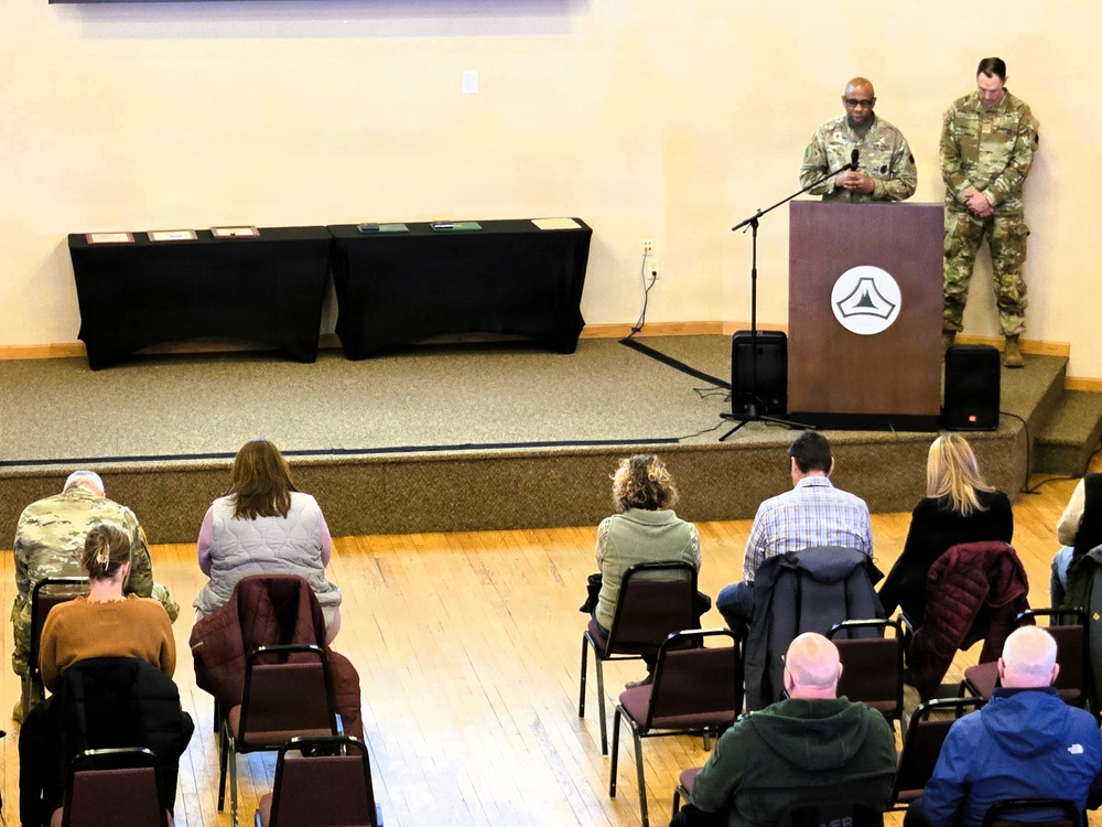U.S. Army Garrison-Fort McCoy leaders hold first town hall for workforce of 2026