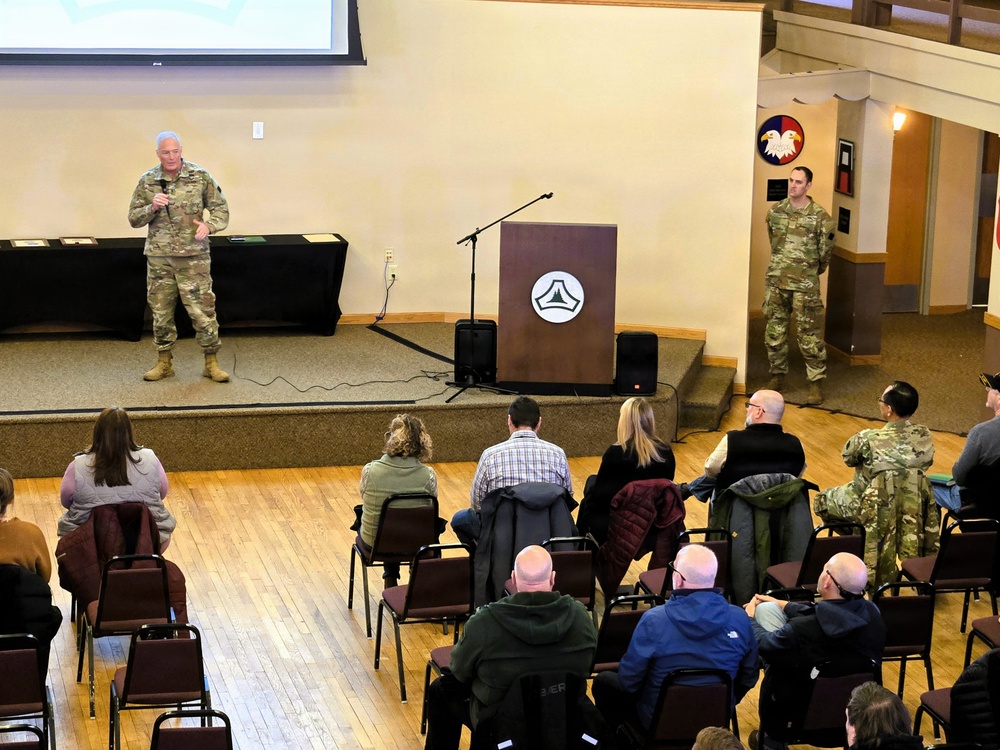U.S. Army Garrison-Fort McCoy leaders hold first town hall for workforce of 2026