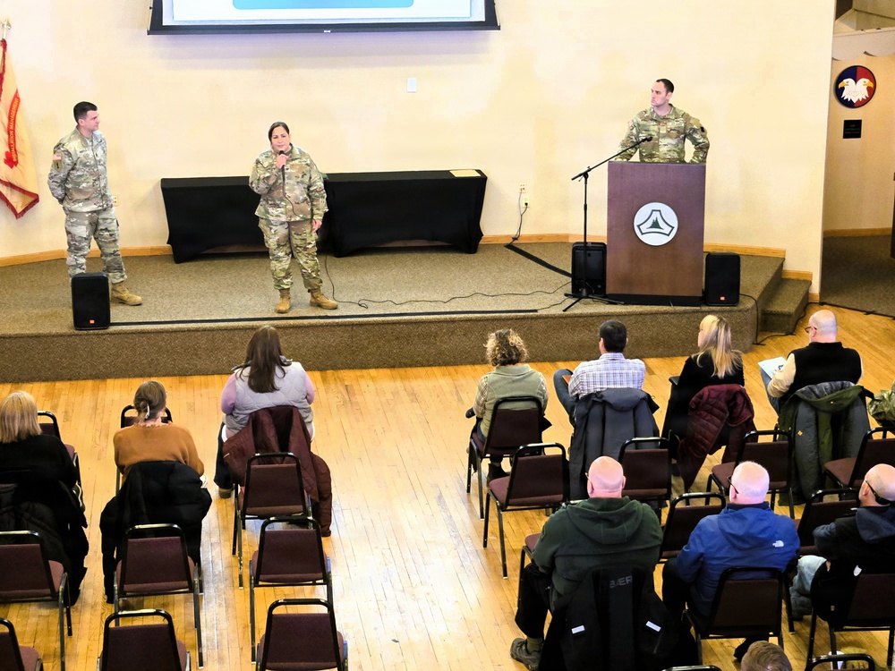 U.S. Army Garrison-Fort McCoy leaders hold first town hall for workforce of 2026