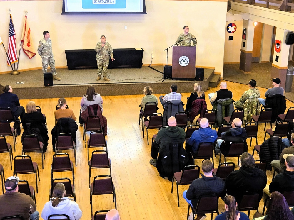 U.S. Army Garrison-Fort McCoy leaders hold first town hall for workforce of 2026