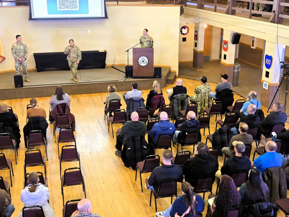 U.S. Army Garrison-Fort McCoy leaders hold first town hall for workforce of 2026