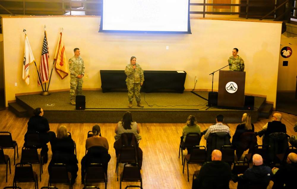 U.S. Army Garrison-Fort McCoy leaders hold first town hall for workforce of 2026