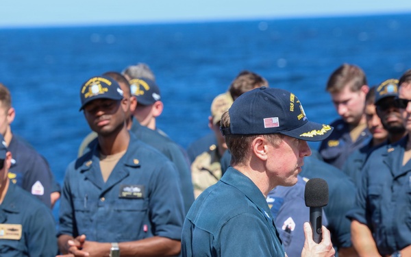 USS Thomas Hudner (DDG 116) All Hands Call