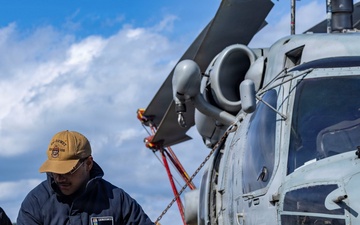 Sailors Aboard USS Dewey Participate In a Sea and Anchor Evolution Off The Coast of Okinawa