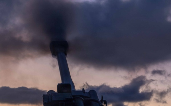 11th MEU Marines Conduct Artillery Live-Fire Training