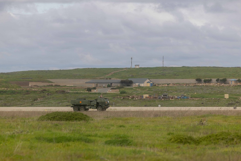 11th MEU Marines Utilize a High Mobility Artillery Rocket System