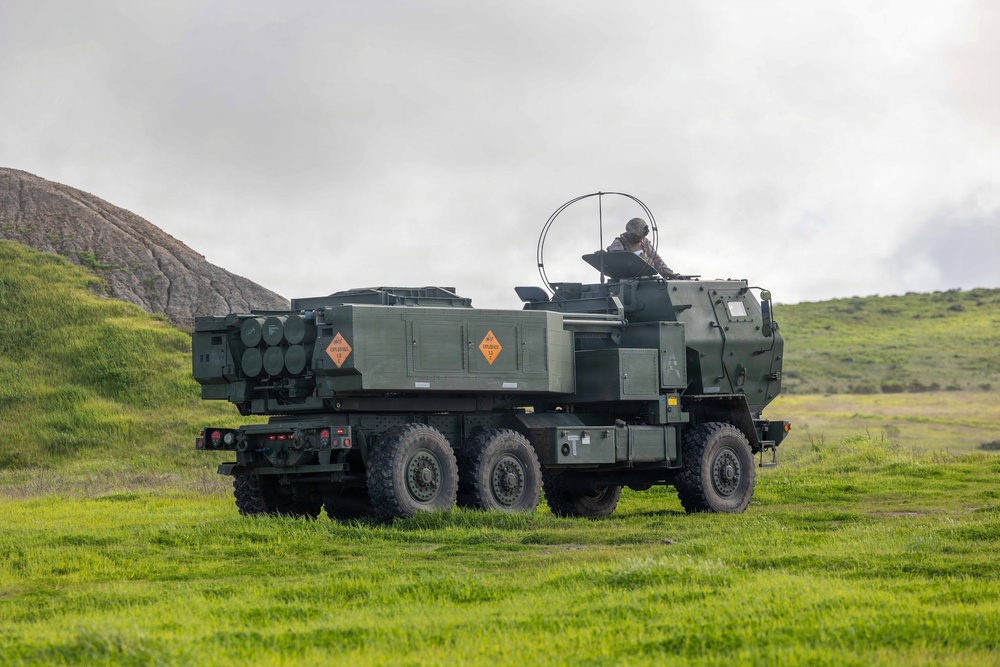 11th MEU Marines Utilize a High Mobility Artillery Rocket System
