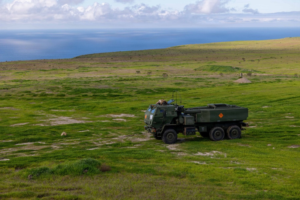 11th MEU Marines Utilize a High Mobility Artillery Rocket System