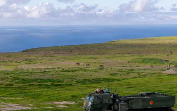 11th MEU Marines Utilize a High Mobility Artillery Rocket System