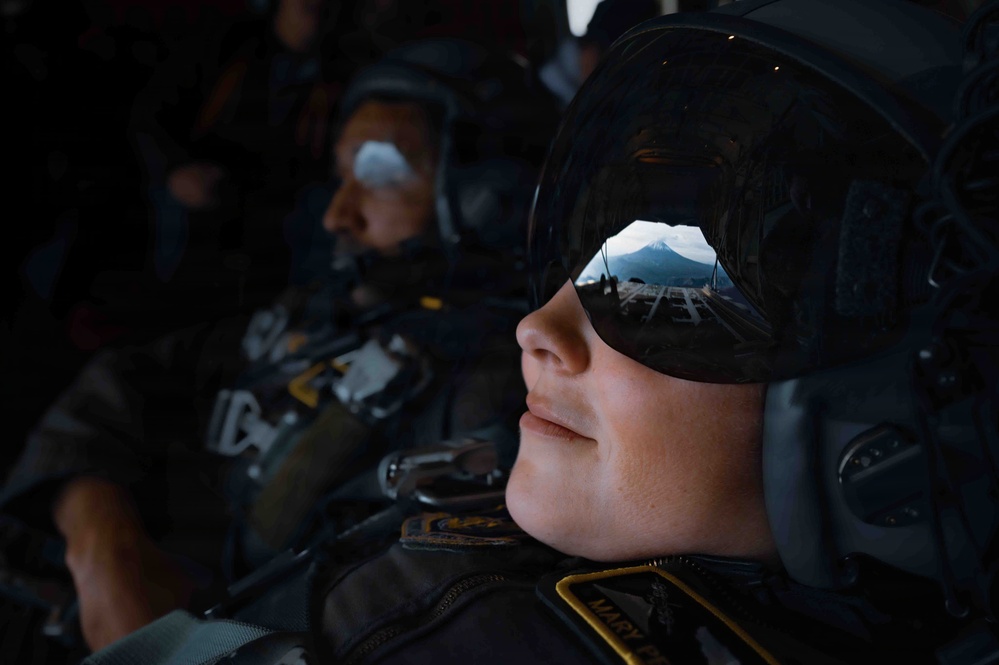 Comedian Gabriel Iglesias flies aboard C-130J at Yokota Air Base