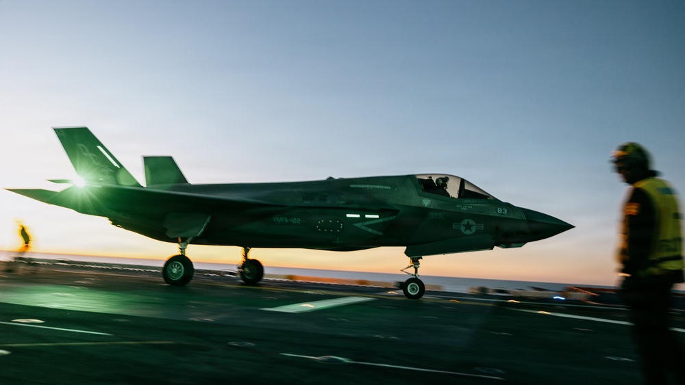 11th MEU Marines, Sailors Conduct F-35B Flight Deck Operations