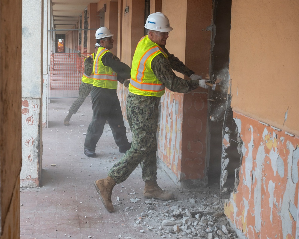 NSA Naples Begins Demolition of Building 443