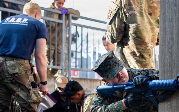 86th Medical Group, sister services join together in large scale mass casualty training exercise