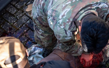 86th Medical Group, sister services join together in large scale mass casualty training exercise