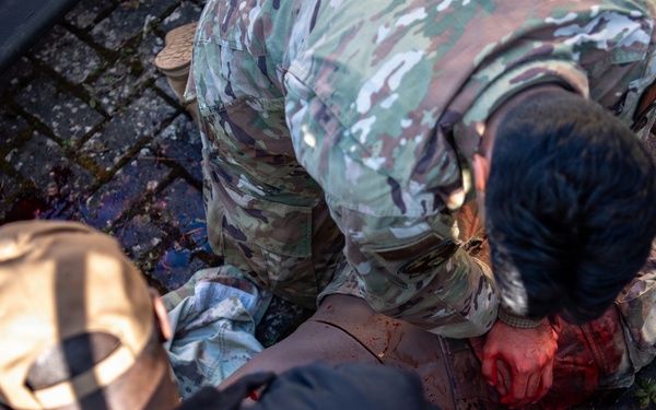 86th Medical Group, sister services join together in large scale mass casualty training exercise