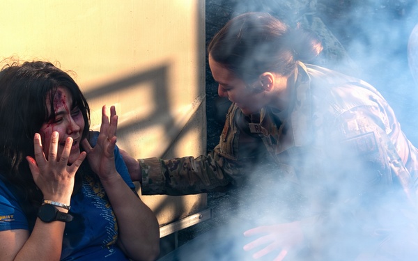 86th Medical Group, sister services join together in large scale mass casualty training exercise