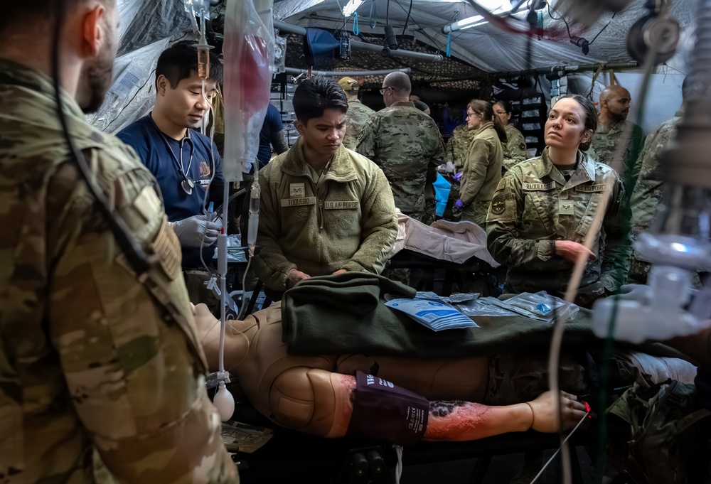 86th Medical Group, sister services join together in large scale mass casualty training exercise