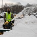 Maryland Army National Guard  Soldier Operates Snow Blower During Operation Blur