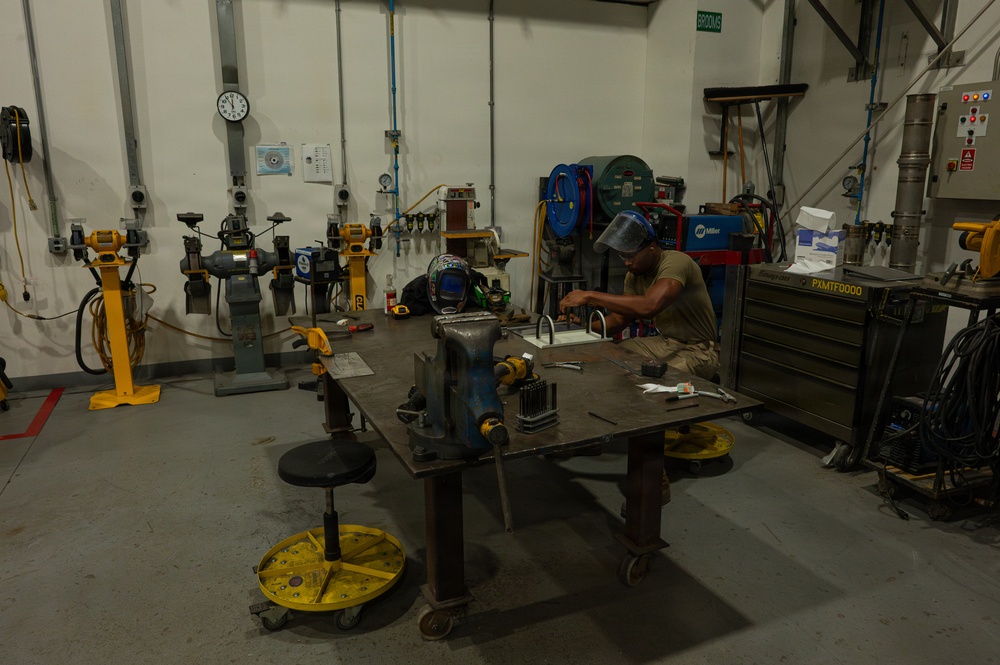 Sheet metal shop fabricates a metal bracket for medical use