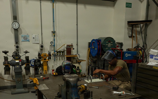 Sheet metal shop fabricates a metal bracket for medical use