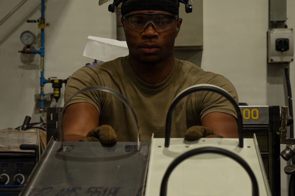 Sheet metal shop fabricates a metal bracket for medical use