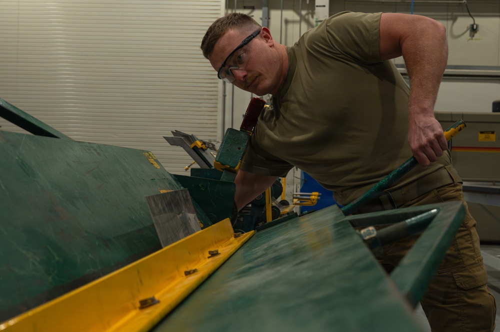 Sheet metal shop fabricates a metal bracket for medical use