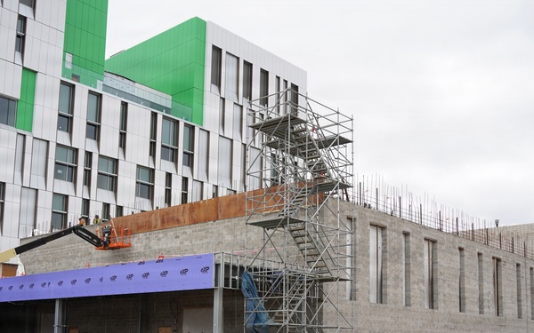 Construction continues on the Louisville Medical Center Jan. 14, 2026