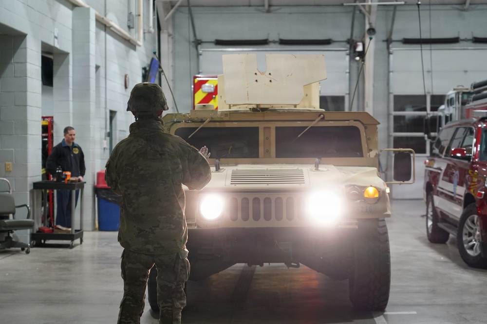 Staging the Humvee