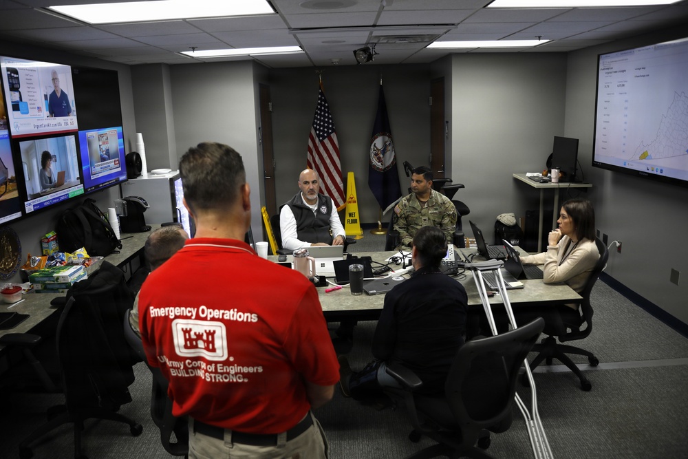 USACE Meets with FEMA and VDEM officials to discuss coordinating efforts for winter storm prep