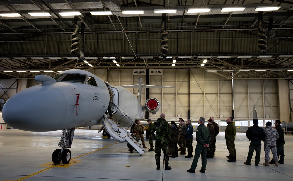 EA-37B Compass Call visits Ramstein AB in first stop of European roadshow