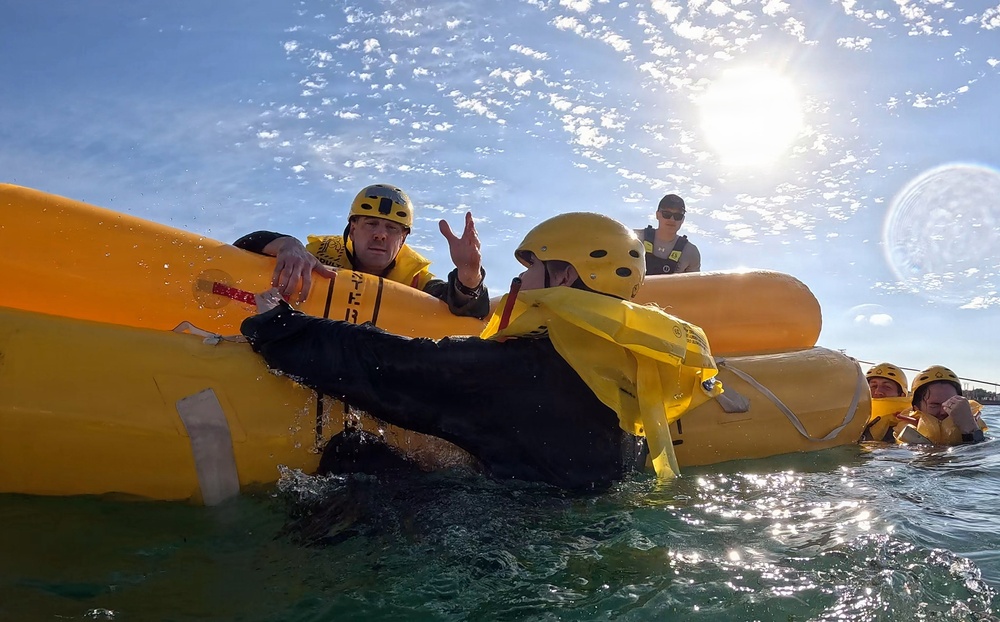 732nd Airlift Squadron water survival training