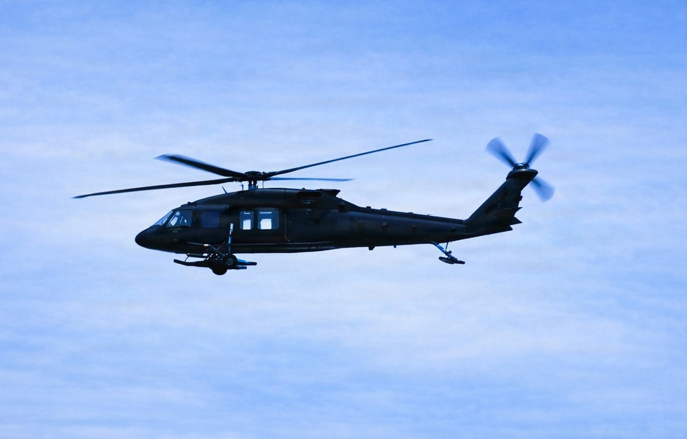 Minnesota National Guard UH-60 Black Hawk supports training operations at Fort McCoy