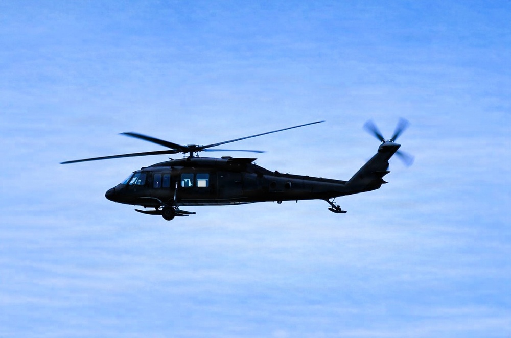 Minnesota National Guard UH-60 Black Hawk supports training operations at Fort McCoy