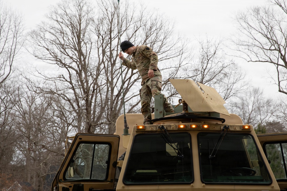 U.S. Army National Guard Spc. Sean Bailey Prepares an LMTV During Operation Blur