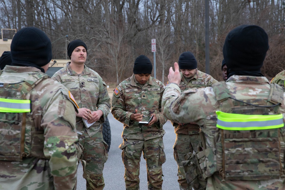 1-175th Infantry Regiment Soldiers Conduct Safety Brief