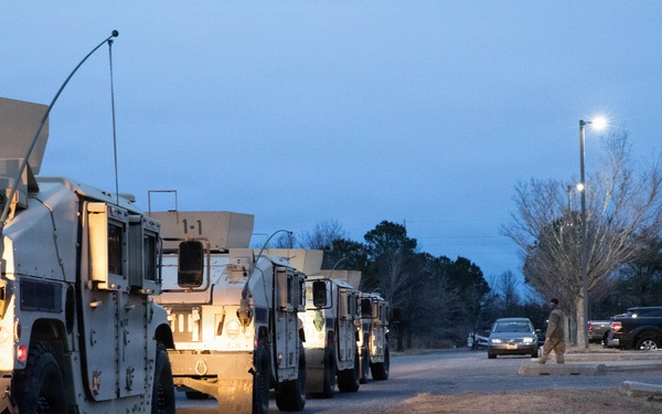 1-175th Infantry Regiment Soldiers Arrive at Dorchester County Emergency Management