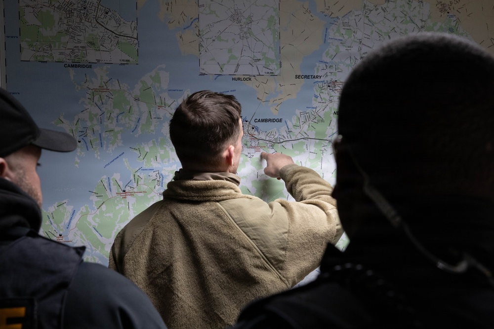 U.S. Army National Guard Lt. Jackson Rickwalder Gives Dorchester County Responders A Brief