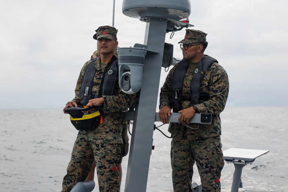 1st MLG Marines test an Autonomous Low-Profile Vessel