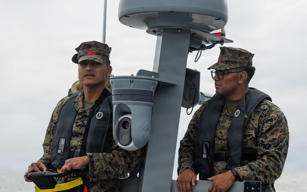 1st MLG Marines test an Autonomous Low-Profile Vessel