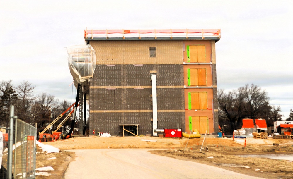 January 2026 construction operations on $55.75 million Collective Training Officers Quarters Project at Fort McCoy