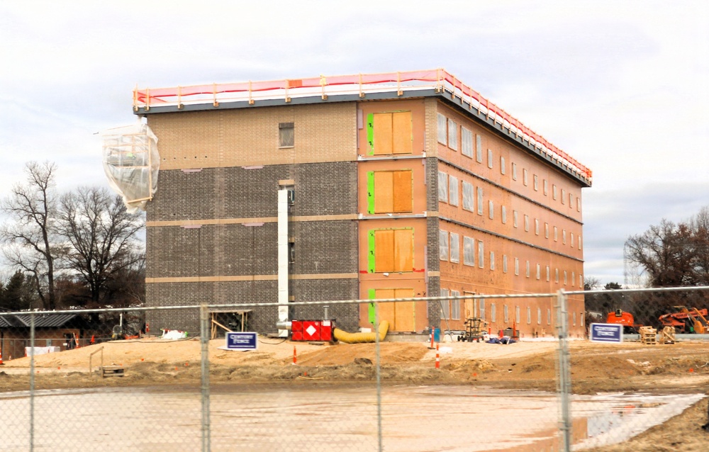 January 2026 construction operations on $55.75 million Collective Training Officers Quarters Project at Fort McCoy