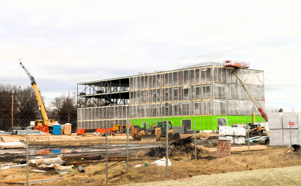 January 2026 construction operations on $55.75 million Collective Training Officers Quarters Project at Fort McCoy