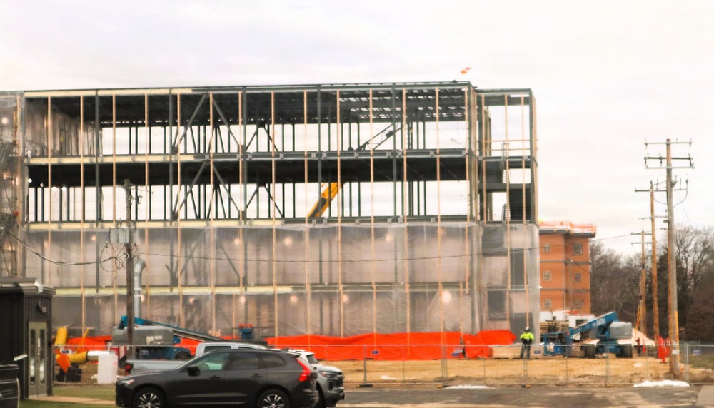 January 2026 construction operations for $55.75 million Collective Training Officers Quarters Project at Fort McCoy