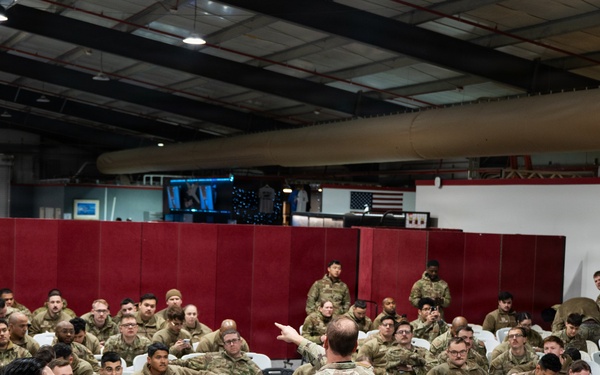 Airmen arrive at an undisclosed location within CENTCOM AOR