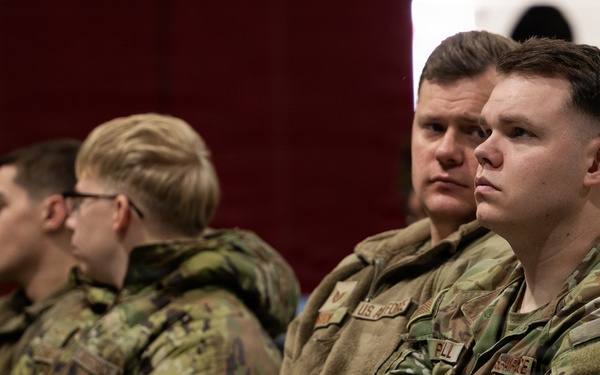 Airmen arrive at an undisclosed location within CENTCOM AOR