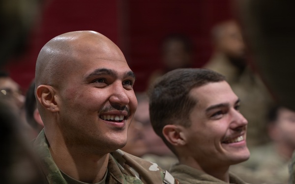 Airmen arrive at an undisclosed location within CENTCOM AOR