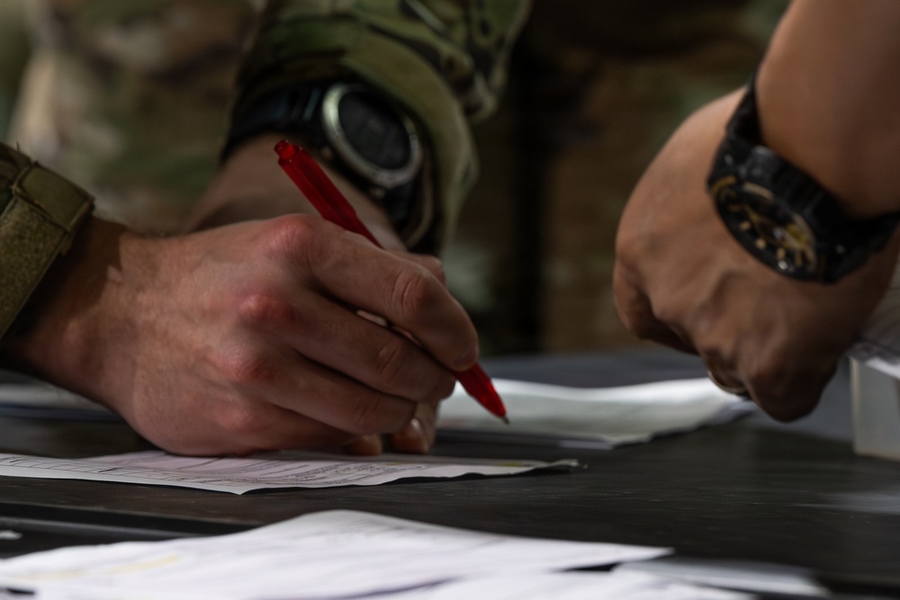 Airmen arrive at an undisclosed location within CENTCOM AOR