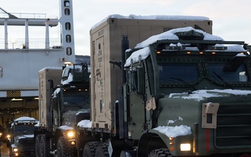 CORE 26 | Logistics Marines and Sailors Land in Norway for Cold Response 26