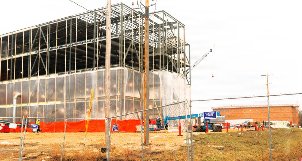 January 2026 construction operations on $55.75 million Collective Training Officers Quarters Project at Fort McCoy